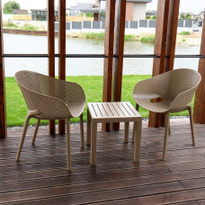 Комплект 2 стільця Siesta Sky Pro+ Стіл Siesta Ocean Side Table - Taupe